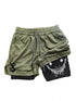 Men's Double-Layered 2-in-1 Quick-Dry Sports Shorts for Running and Fitness Training