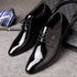 Luxury Italian Patent Leather Men's Oxford Shoes - Pointed Toe Wedding Dress Derbies