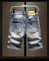 Summer Men's Stretch Short Jeans Casual Slim Fit Denim Shorts