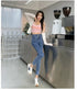 Women's High Waist Stretch Jeans - Fashionable Slim Denim Pants