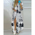 Bohemian Style Ankle-Length Maxi Dress with Long Sleeves for Women