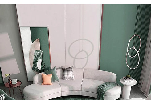 Modern Minimalist Round Carpet for Living Room Soft Plush Rug Home Decor