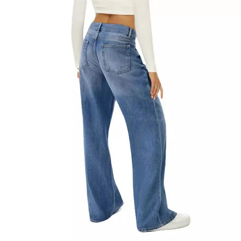 Retro Wide Leg High Waist Women Jeans - Casual Loose Denim Pants with Multi Pockets for Effortless Summer Style and Outfit Ideas