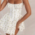 Floral Corset Mini Dress with Lace Trim and Spaghetti Straps for Women