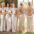 Sequined Bridesmaid Dresses Mermaid Style With Short Sleeves And O Neck For Summer Formal Wedding Party