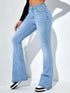 Women’s Vintage Flare Stretch Jeans - Classic High Waist Bell Bottom Denim Pants for All Season Y2K Punk Style, Perfect for Fall Outfits and Homecoming Jeans Ideas