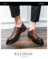 Fashion Men's Dress Shoes Formal Loafers Leather Wedding Shoes for Men