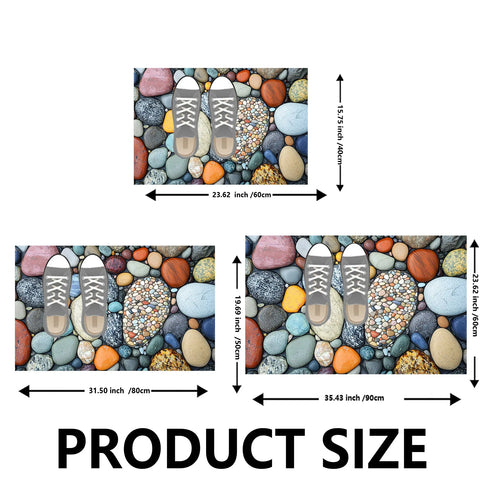 Stone Design Diatomite Bath Mat Non Slip Absorbent Quick Dry Shower Foot Mat