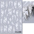 5D Embossed Nail Art Stickers - Semi-Transparent White Bowknots Adhesive Sliders for Creative Manicure Decorations and Nail Art Accessories
