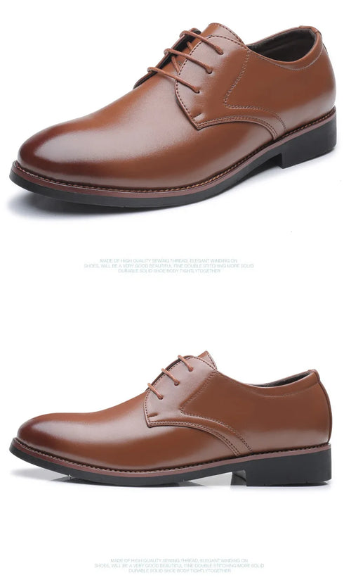Men Breathable Leather Shoes Soft Sole Business Casual Footwear