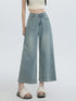 Wide Leg Loose Denim Ankle-Length Jeans for Women - Trendy Streetwear Pants Perfect for Summer Outfits and Casual Styling