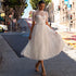 Princess A-Line Wedding Dress Illusion Button Back Bridal Gown Sweetheart Tulle Bridal Dresses