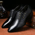 Classic Point Toe Men’s Dress Shoes for Business and Formal Occasions – Stylish Lace-Up Brogue Casual Footwear for Every Man's Wardrobe