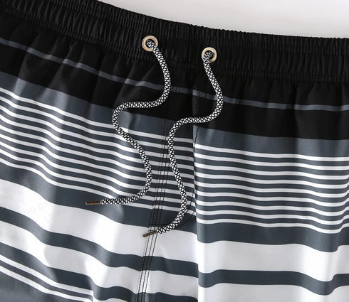 Striped Beach Shorts Men Fashion Swimwear Board Shorts Trunk