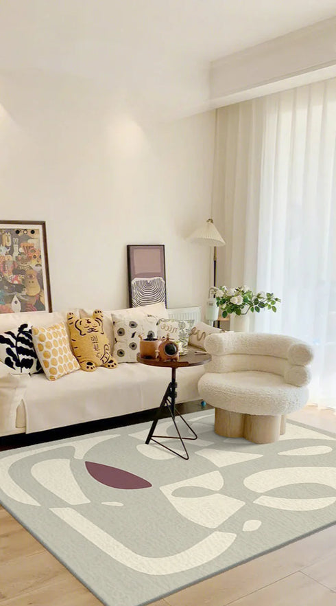 Geometric Irregular Lines Large Area Living Room Carpet Soft Fluffy Bedroom Rug Modern Home Decoration