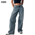 Baggy Boyfriend Jeans for Women Low Rise Straight Leg Streetwear Denim
