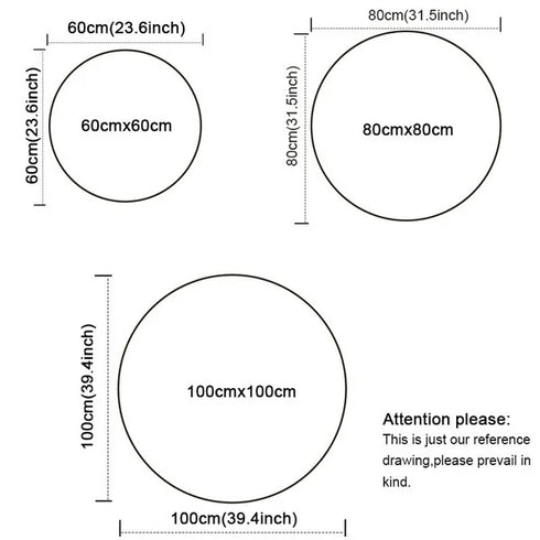 Geometric Round Carpet for Living Room Modern Luxury Home Decor Area Rug Non-Slip Mat