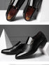 Elegant Men's Black Patent Leather Oxford Loafers for Weddings, Office & Career - Stylish Formal Dress Shoes with Slip-On Design and Pointed Toe