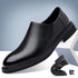 Stylish Men's Oxford Dress Shoes for Business, Weddings, and Office Wear - Elegant Genuine Leather Slip-On Loafers for Casual Occasions