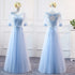 Prom Dress Elegant Floor-Length Tulle Gown With Appliques For Bridesmaid Dress Ideal For Banquet And Formal Event
