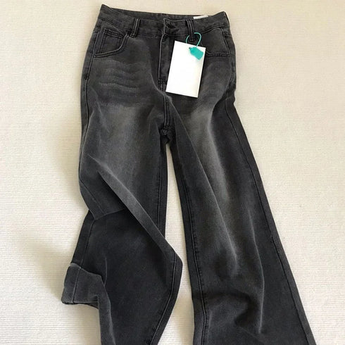 High Waist Jeans For Women Retro Straight Leg Denim Jeans Casual Trousers Soft Stretch Fit Everyday Wear
