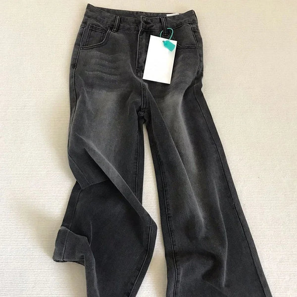 High Waist Jeans For Women Retro Straight Leg Denim Jeans Casual Trousers Soft Stretch Fit Everyday Wear