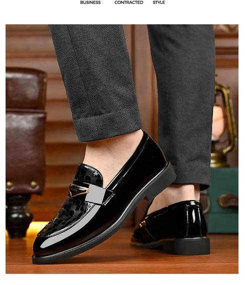Large Size Men's Dress Shoes Soft Sole Casual Wedding Footwear