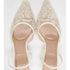 Mesh Embroidered Floral Slingback Heels Sandals For Women