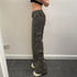 Vintage-Inspired Low Waist Y2K Cargo Pants for Women - Trendy Straight Denim Jeans with Pockets for Effortless Streetwear Looks and Fall Outfits with Jeans
