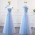 Prom Dress Elegant Floor-Length Tulle Gown With Appliques For Bridesmaid Dress Ideal For Banquet And Formal Event