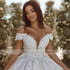 On Zhu Customized Ball Gown Wedding Dresses Sweetheart Off The Shoulder Lace Beaded Appliques