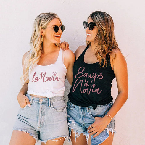 Bride Tribe Bachelorette Party Tanks for Women - Casual Letter Print Sleeveless Tops