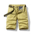Summer Men Cotton Print Cargo Shorts Casual Breeches Jogger Pants