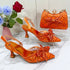 Italian Design Luxury Women's Shoes Bag Set with Diamonds