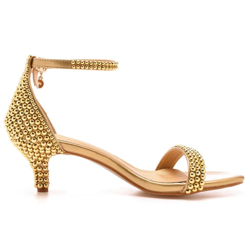 Elegant Beaded Open-Toe Sandals with Thin Heels for Weddings and Parties