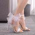Elegant Women's Sandals with Pointed Toe and Butterfly Knot for Wedding and Office Wear