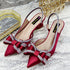 Italian Design Elegant Women's Rhinestone Heels Set