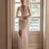 Elegant Bridal Gowns Lace Appliques Deep V Neck Mermaid Wedding Dresses