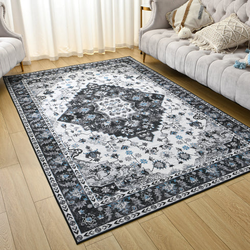 Retro Living Room Decoration Carpet Nordic Style Area Rug for Bedroom Non-Slip Mat