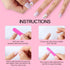 24pcs 3D Water Drop Design Full Cover Long Ballet Press-On Nails for Summer Parties - Extra Long Wearable Fake Nail Patches