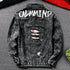 Men's Slim Fit Ripped Denim Jacket with Print for Hip Hop Style - Trendy Outerwear for Dance and Casual Wear