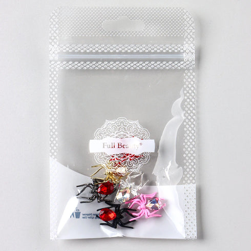Halloween Spider Nail Art Charms - 3D Alloy Rhinestones for Stylish DIY Manicure and Nail Decor Accessories, Perfect for Gothic Punk and Retro Designs
