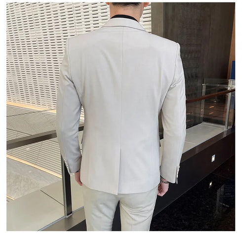 Fashionable Men's Suit and Trousers Two-Piece Set for Business Casual and Weddings