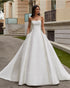 Simple Satin Wedding Dresses A Line Sexy Strapless Gowns