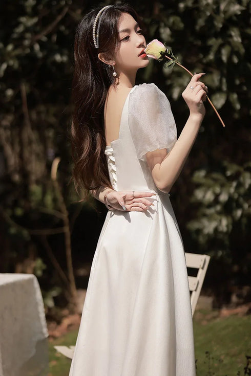Bridesmaid Dress Floor Length Jersey Gown With Ruched Bow Sweetheart Neckline For Wedding Party Dress