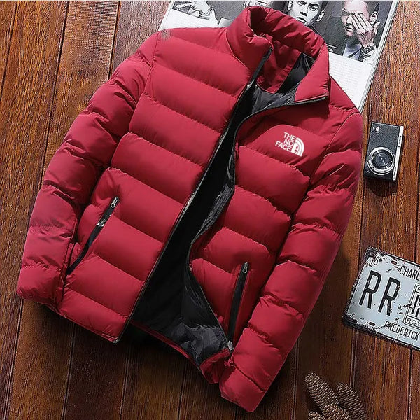 Thick Winter Men's Casual Parker Jacket - Warm Windproof Cotton Filled Down Outerwear with Pockets