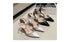 Comemore White Wedding Bridesmaid Satin Pumps with Rhinestones