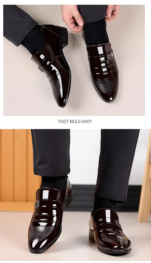 Leather Casual Shoes for Men Office Work and Wedding Oxford Loafers