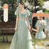 Bridesmaid Dress Elegant Tulle With Bow A Line Long Dress For Wedding Party Celebration Bridesmaid Dresses