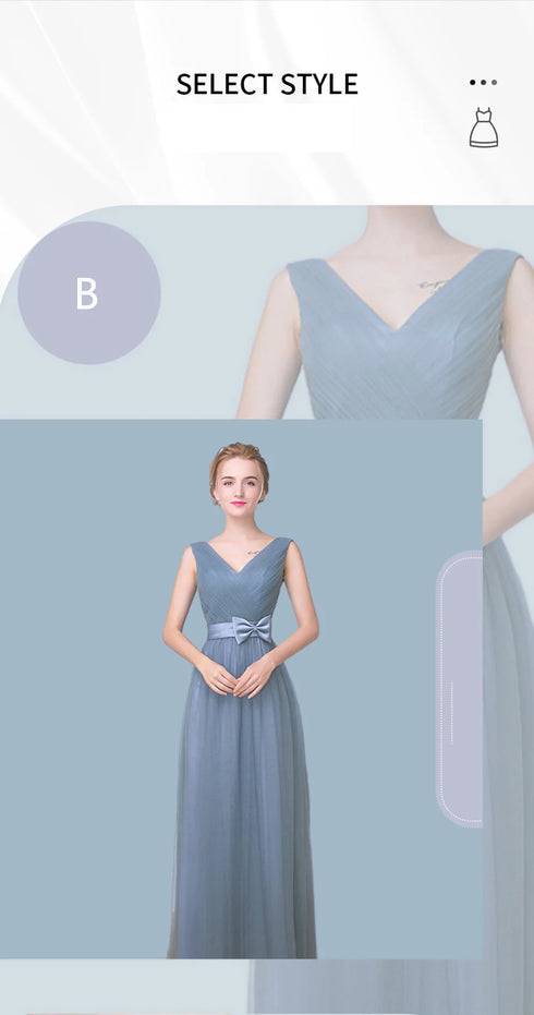 Elegant Sleeveless Tulle A-Line Bridesmaid Dress With Satin Belt And Lace Up Bow For Weddings